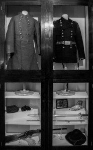 Joe Wheeler uniforms from the Civil War and the Spanish American War (photo by Marjorie Kaufman)